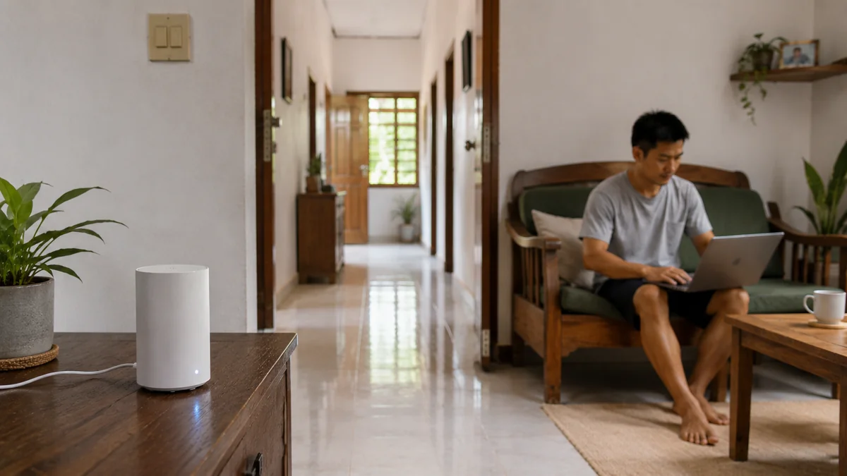 6. Pertimbangkan access point kalau rumah memanjang