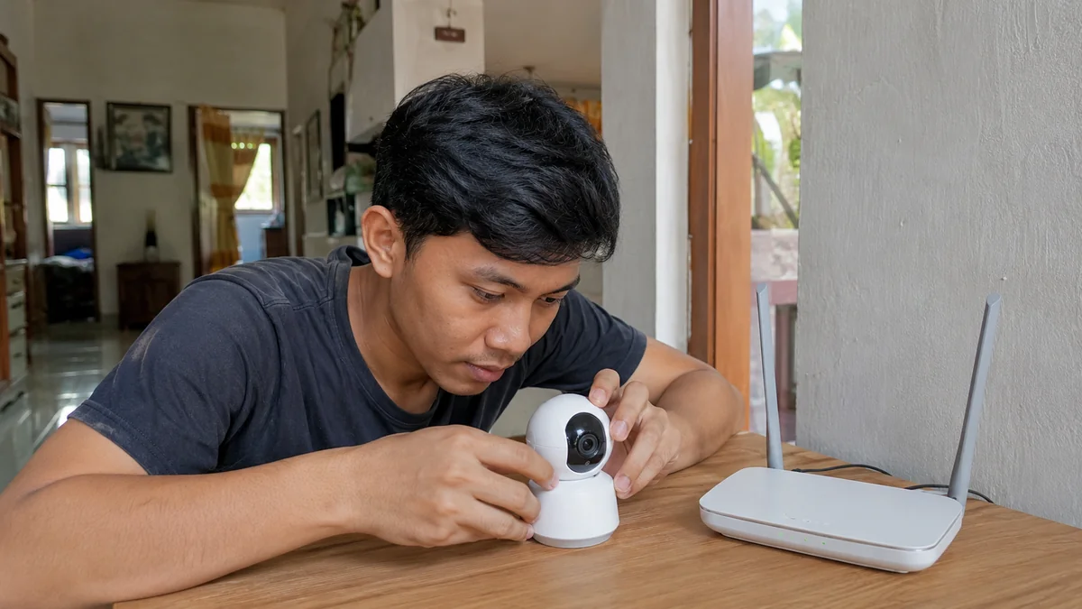 3. Dekatkan kamera ke router saat pairing pertama