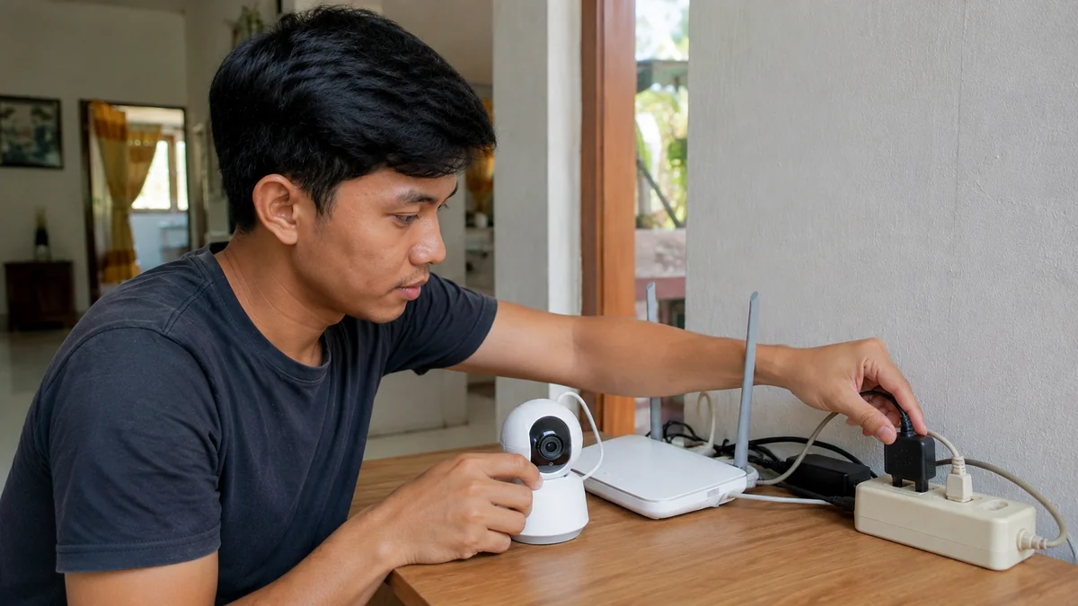 5. Restart router dan kamera