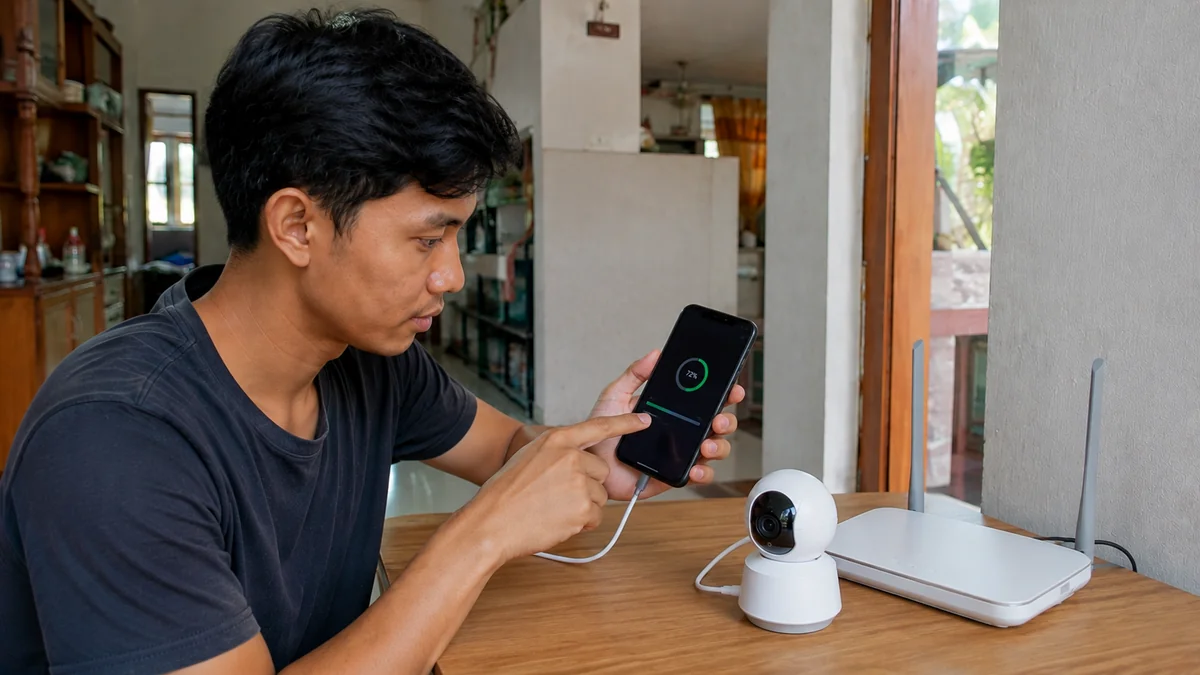 8. Perbarui aplikasi dan firmware setelah tersambung