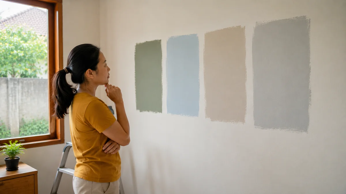 Uji Warna Sebelum Mengecat Seluruh Dinding
