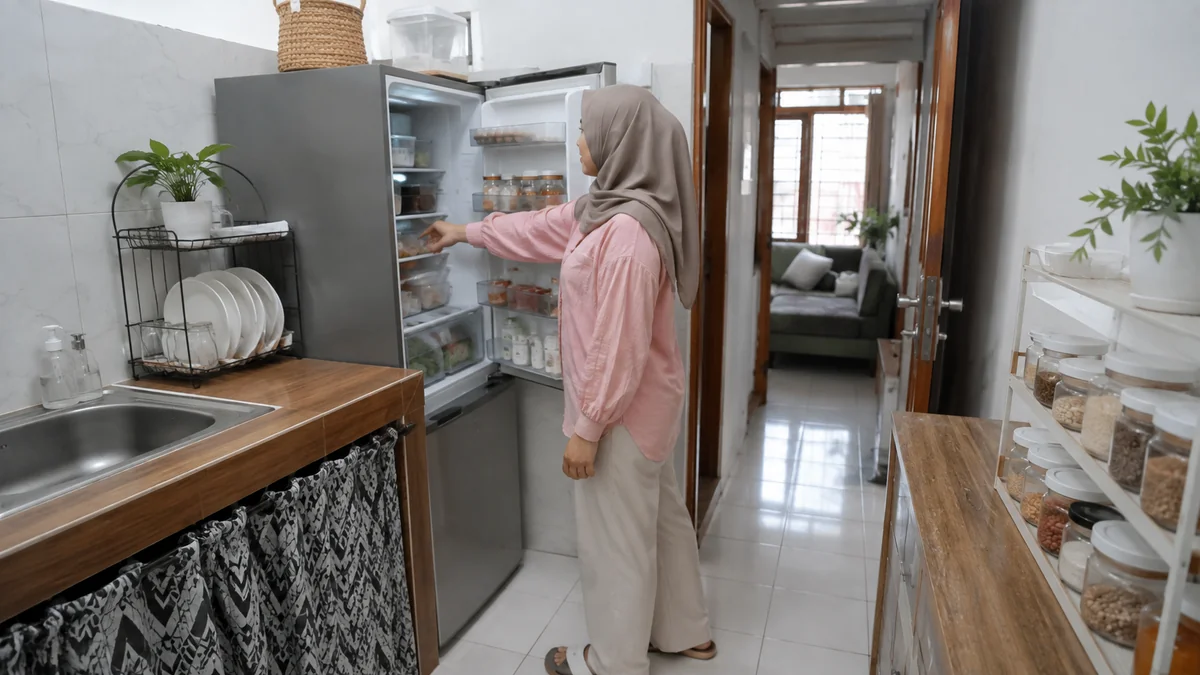 6. Posisi Kulkas: Periksa Bukan Hanya Lebarnya, tetapi Bukaan Pintunya