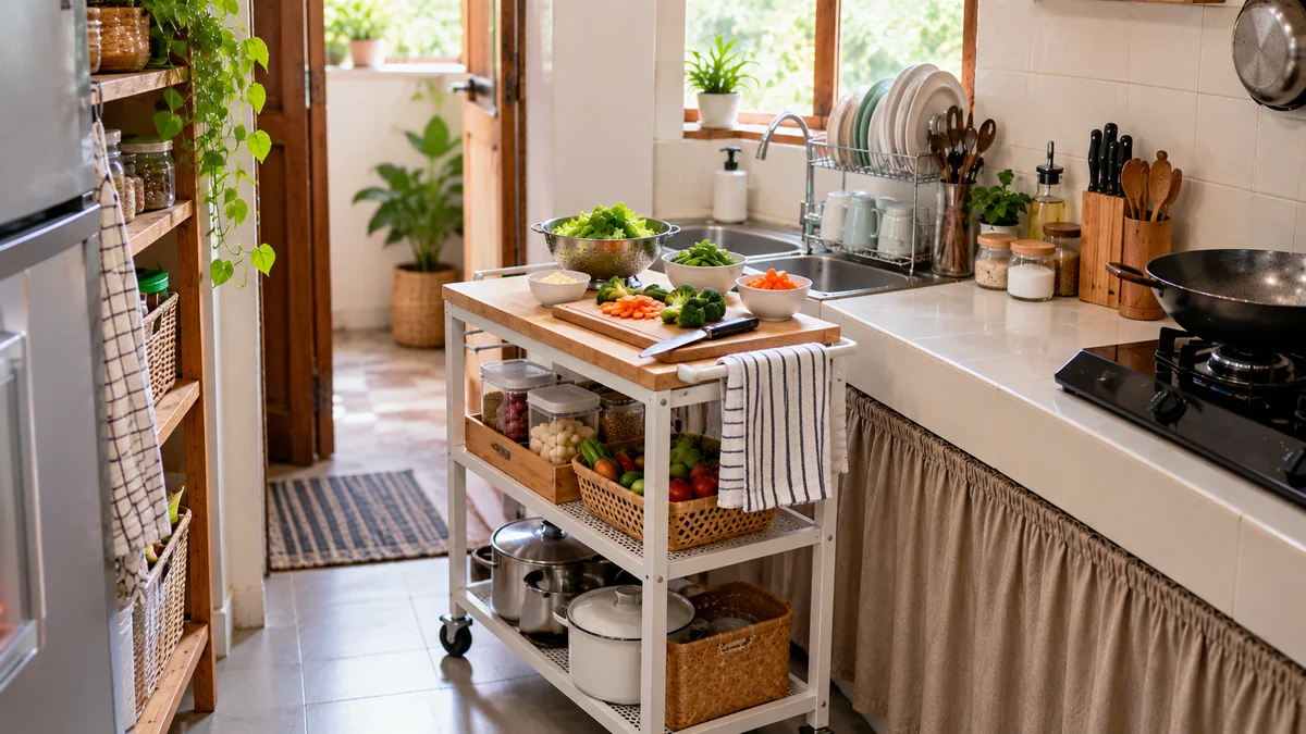 Ide Area Persiapan untuk Dapur dengan Ruang Terbatas