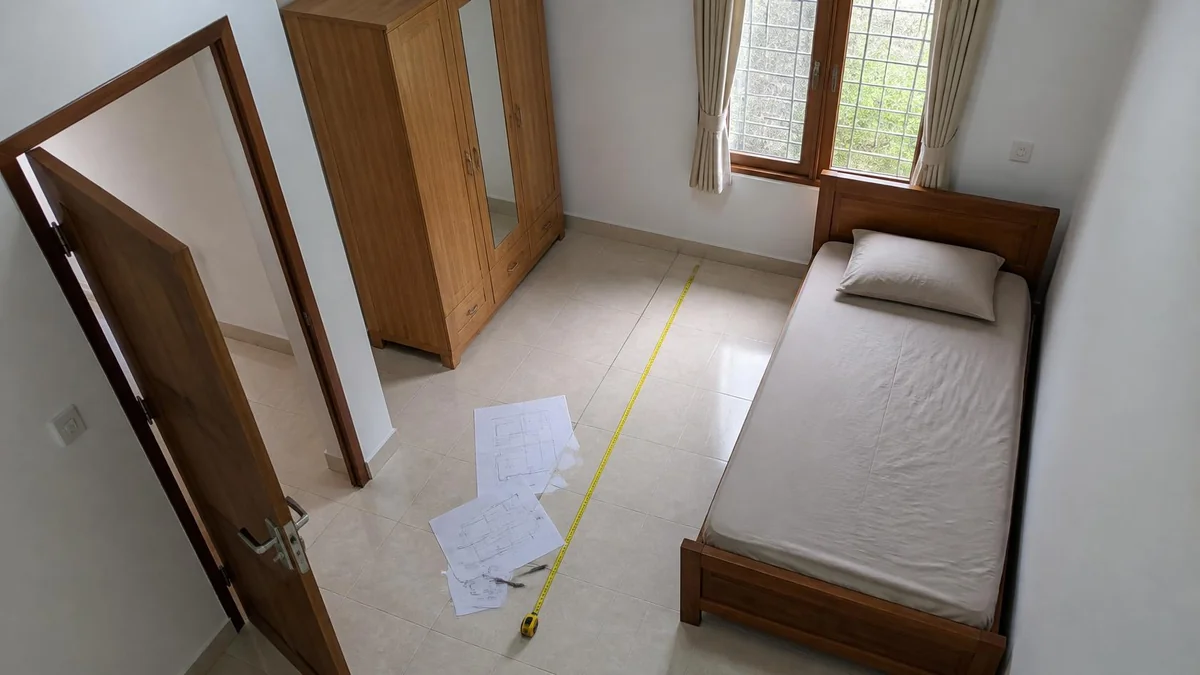 Petakan Ukuran dan Sirkulasi Kamar Sebelum Menempatkan Meja