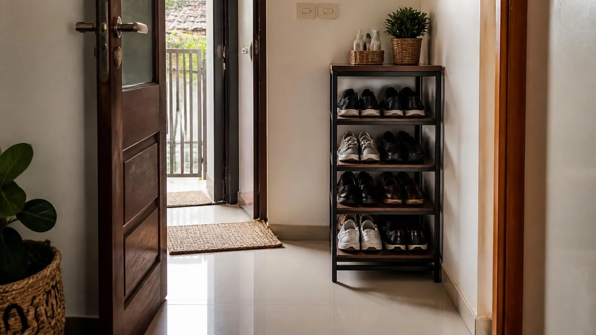 Pilih Tempat Sepatu Sesuai Bentuk Area Masuk