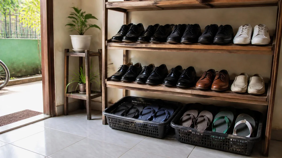 Pisahkan Sandal Harian dari Sepatu yang Perlu Perlindungan