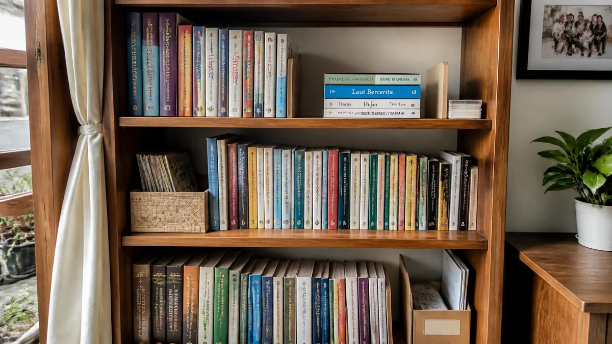 Cara Menata Buku agar Rak Terlihat Lebih Ringan