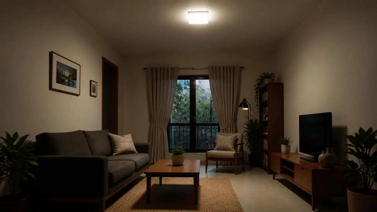 Tentukan apakah satu lampu plafon sudah cukup