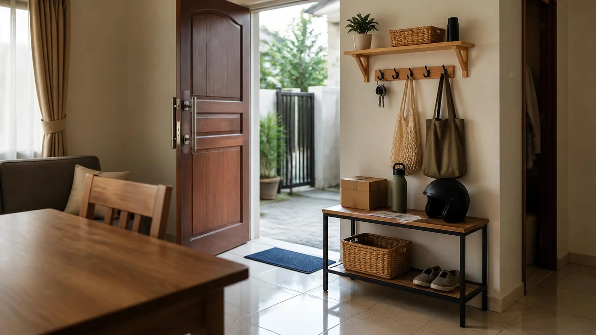 Barang Belanja Harian Menumpuk di Meja? Buat Drop Zone Kecil Dekat Pintu Masuk
