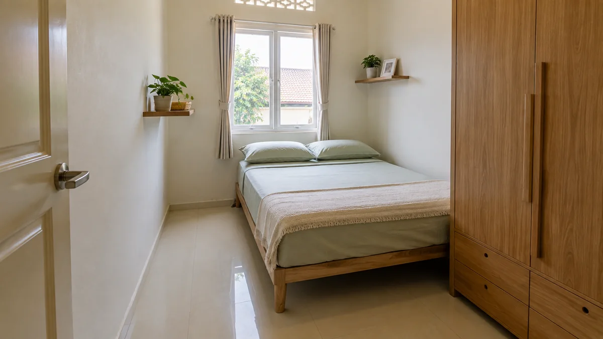 Tentukan posisi tempat tidur lebih dulu