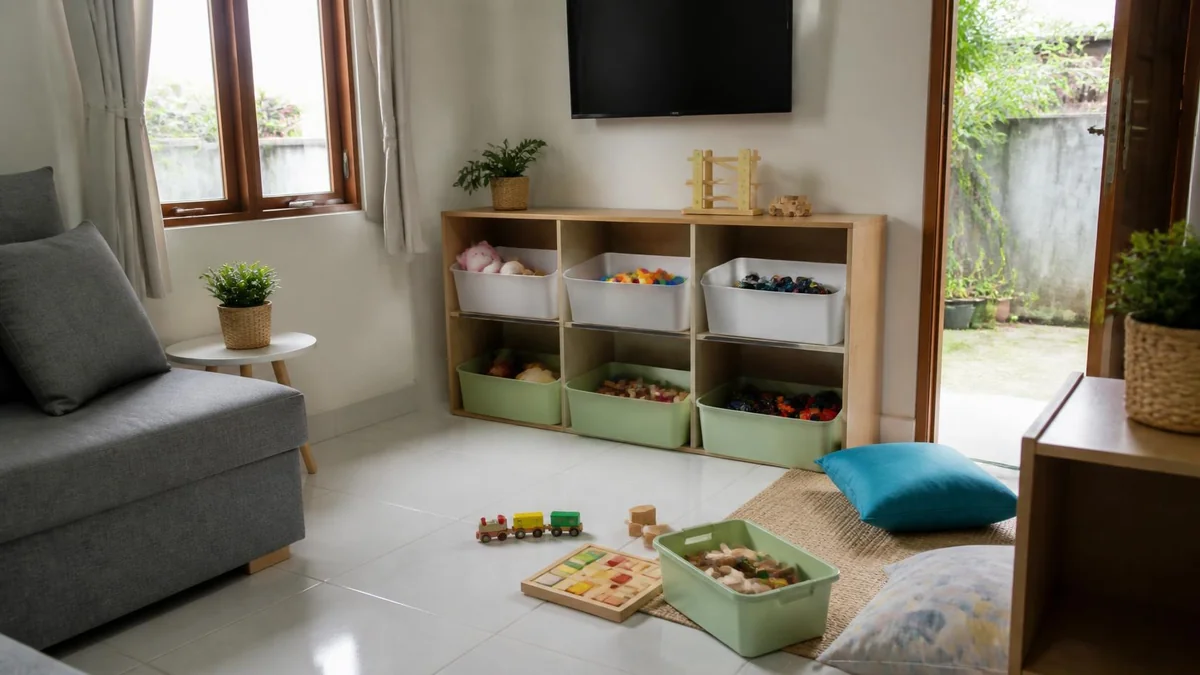 Cara Menata Mainan Anak di Ruang Kecil agar mudah Dirapikan