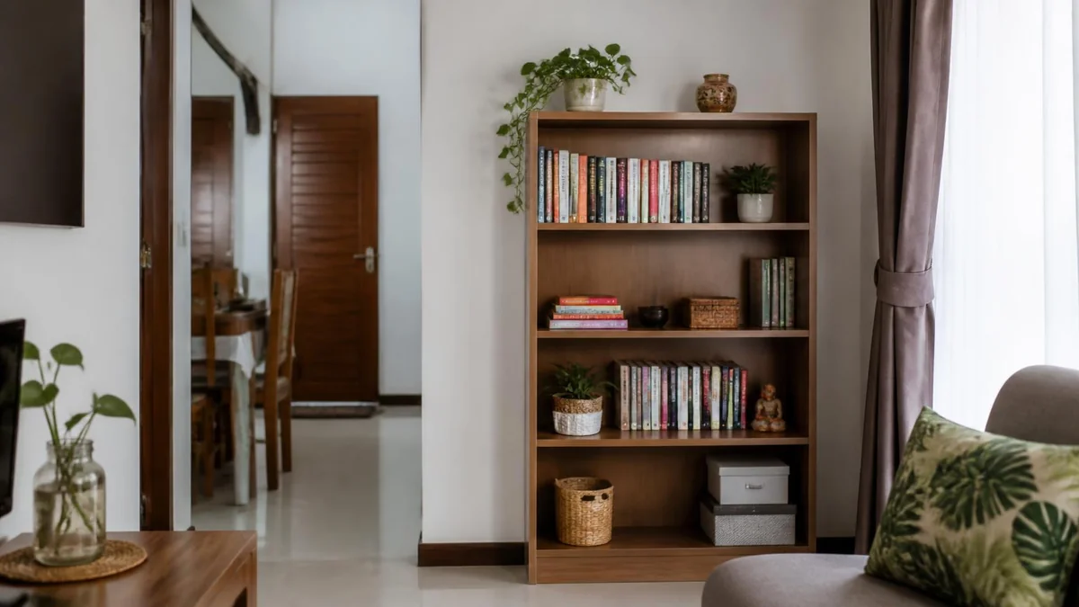 Cara Menata Rak Buku di Rumah Sempit agar Dinding Tidak Terlihat Penuh