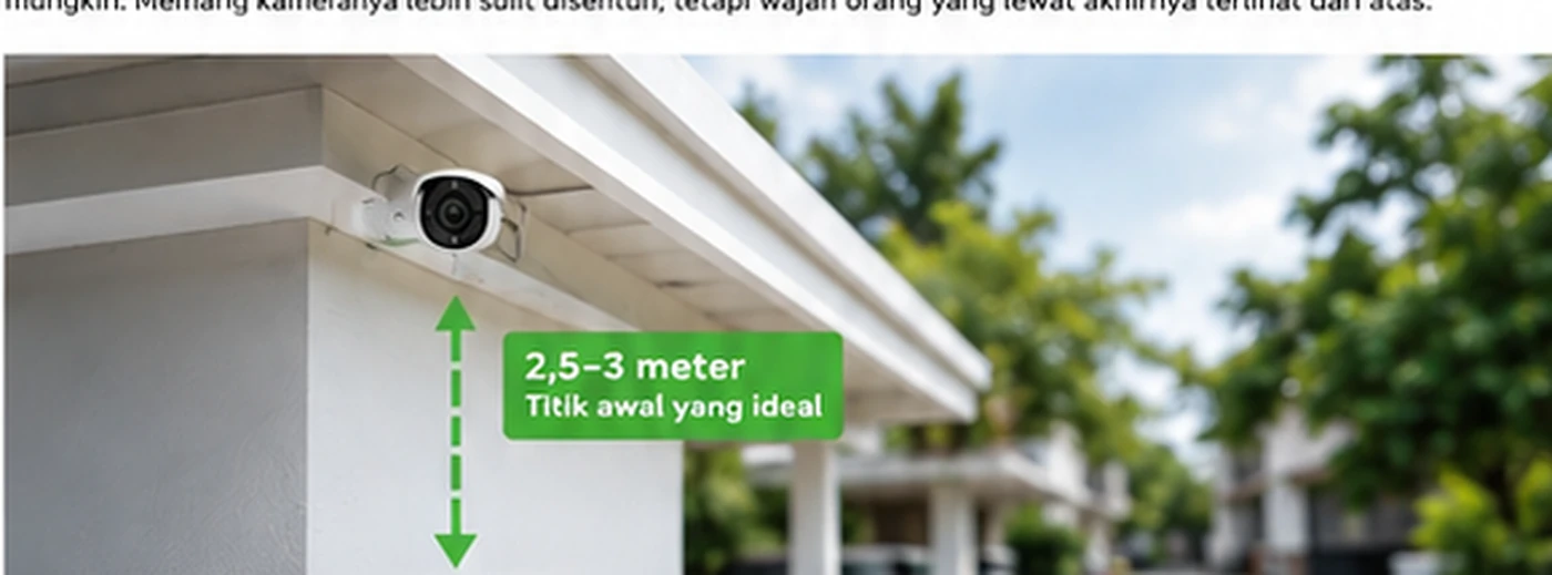 4. Pasang pada ketinggian yang masih menangkap wajah