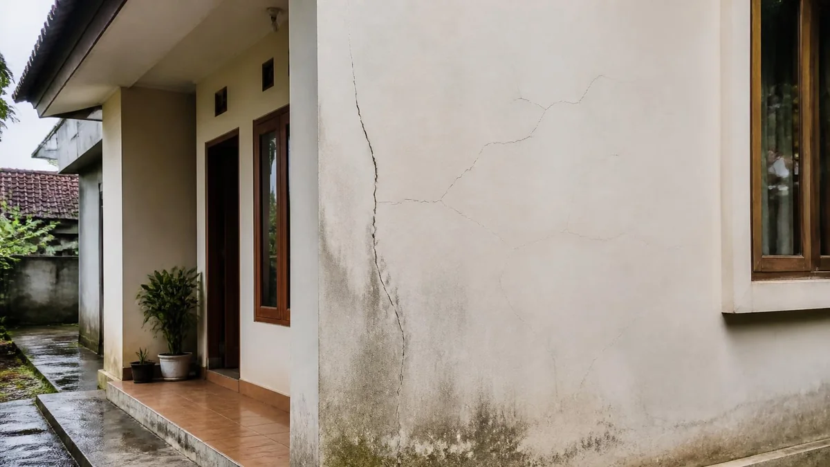 Dinding Luar Muncul Retak Rambut setelah Panas dan Hujan? Bedakan Retak Finishing dan Tanda yang Perlu Diperiksa