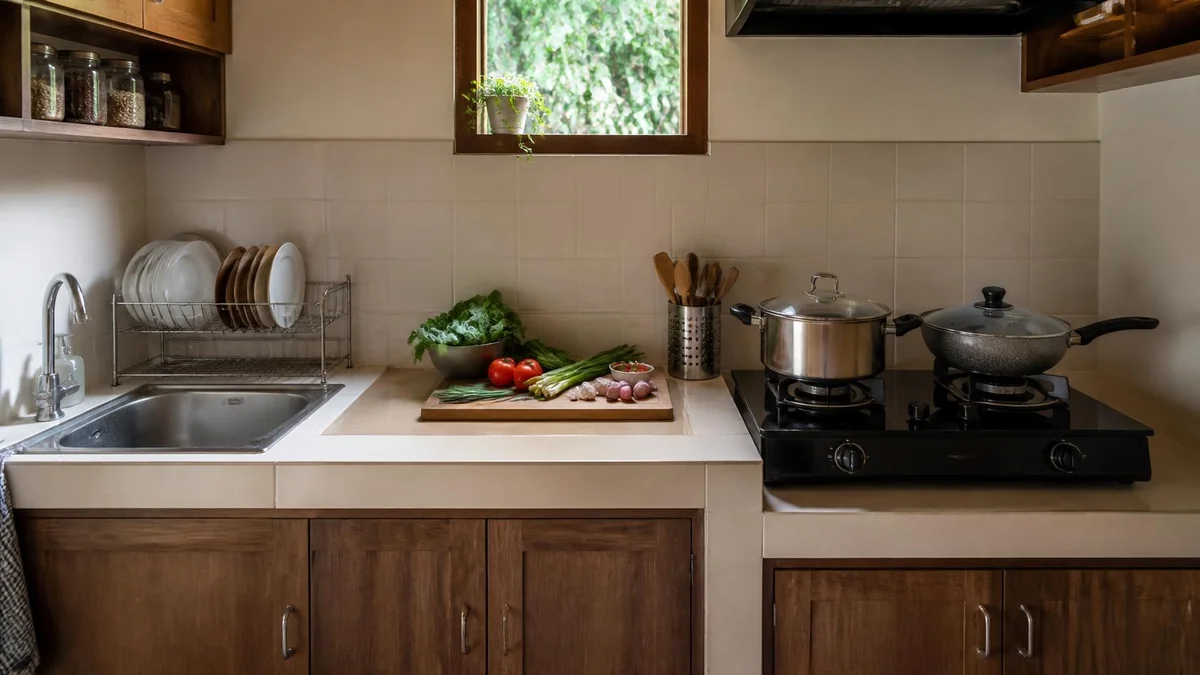 Jarak Kompor dan Wastafel yang Nyaman untuk Dapur Kecil