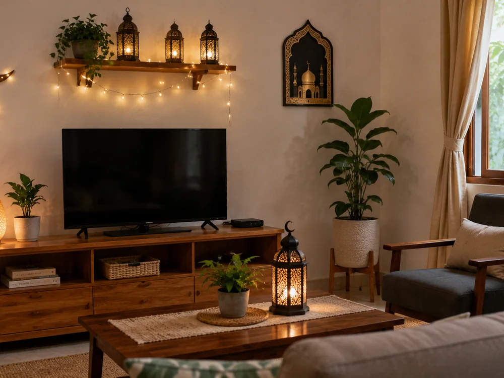 Lentera Lampu LED Muslim Hiasan Idul Fitri Souvenir Ramadhan Murah Grosir Ornamen Termurah